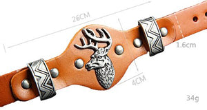 Armband av läder med Älg Cool Moose