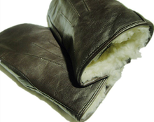 Ladda in bilden i Gallerivisaren, Tumvantar med lammpäls Fårskinnshandskar Svart