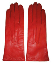 Ladda in bilden i Gallerivisaren, Handske Skinnhandske Fingervantar Lammnappa 3Bt Wool Points Röd