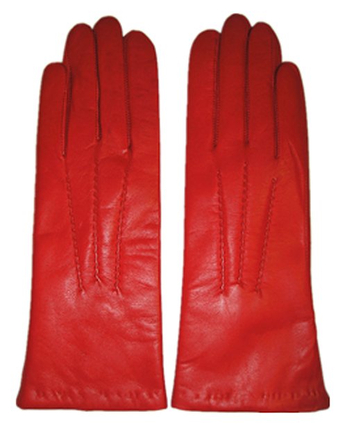 Handske Skinnhandske Fingervantar Lammnappa 3Bt Wool Points Röd