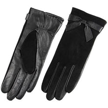 Ladda in bilden i Gallerivisaren, Handskbutiken handskar med rosett lammnappa svart