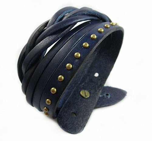 Armband av läder Cool moose Blå