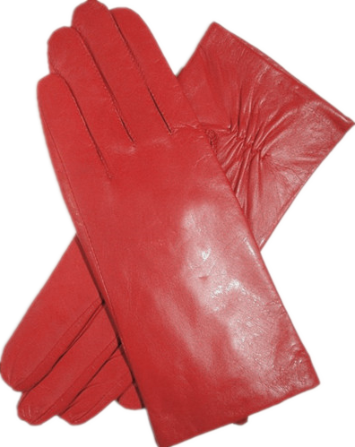 Handskar Damhandskar I Lammnappa Med Kashmirfoder Röd